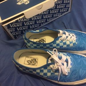Vans vault checkered blue